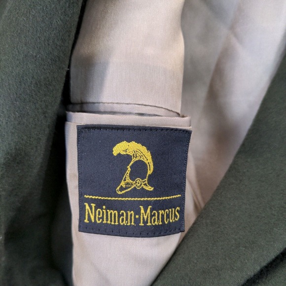 Neiman Marcus Men's Blazer Jacket Green Size Actual 44x32 100% Cashmere - Picture 12 of 13